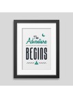 The adventure begins Framed poster